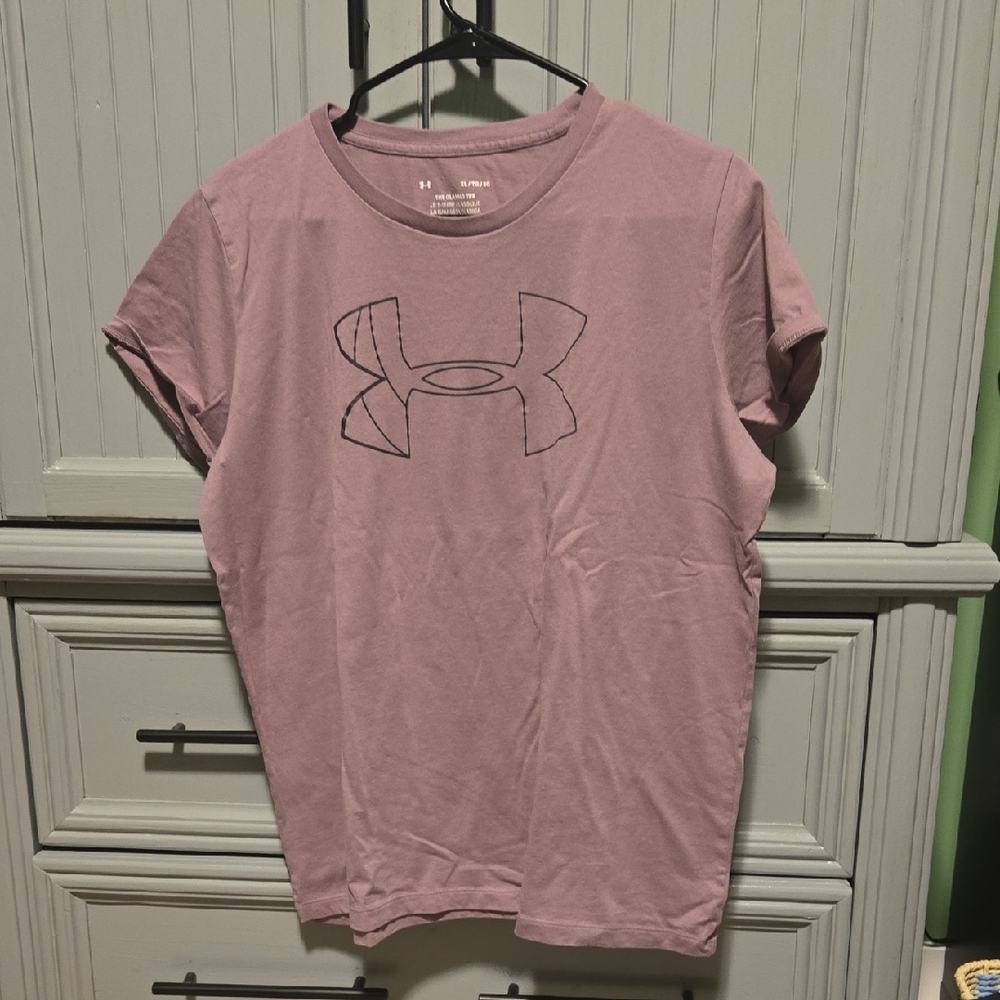 Under Armour Mauve Tee with Logo
